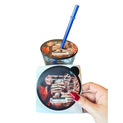 couvercles autocollants anti-drogue