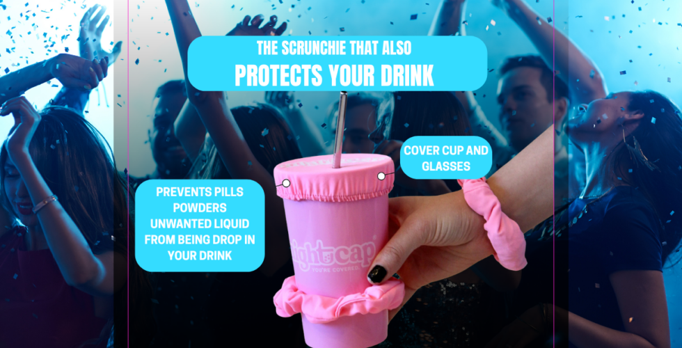 Nightcap scrunchie to protect your drink