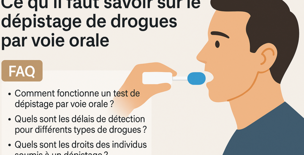 Bien utiliser les tests de dépistage de drogues par voie orale