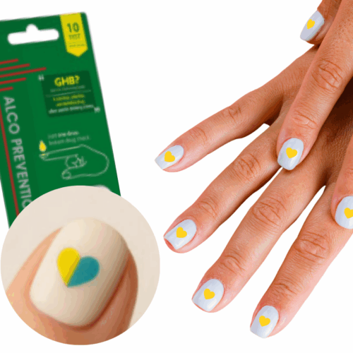autocollants pour ongles détecteurs de GHB